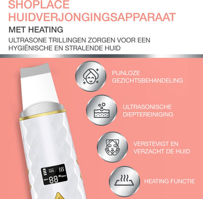 Shoplace Ultrasoon Huidverjongingsapparaat met Verwarmingsfunctie voor Stralende Huid