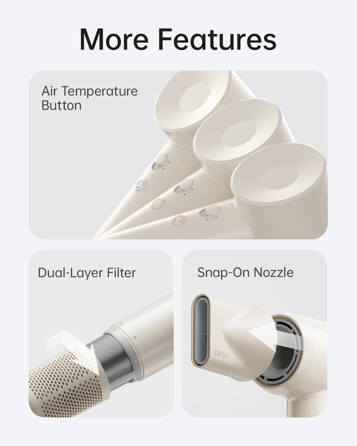 Laifen SE Lite Krachtige Haardroger: Supersnel, Stil, Lichtgewicht voor Glanzend Haar