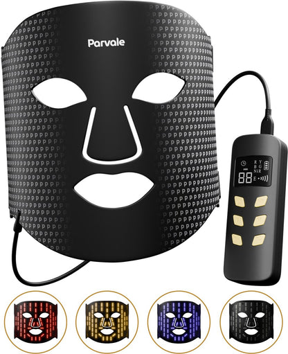 Parvale LED Gezichtsmasker: Infrarood Rood Licht Therapie Huidverjonging & Acne Behandeling