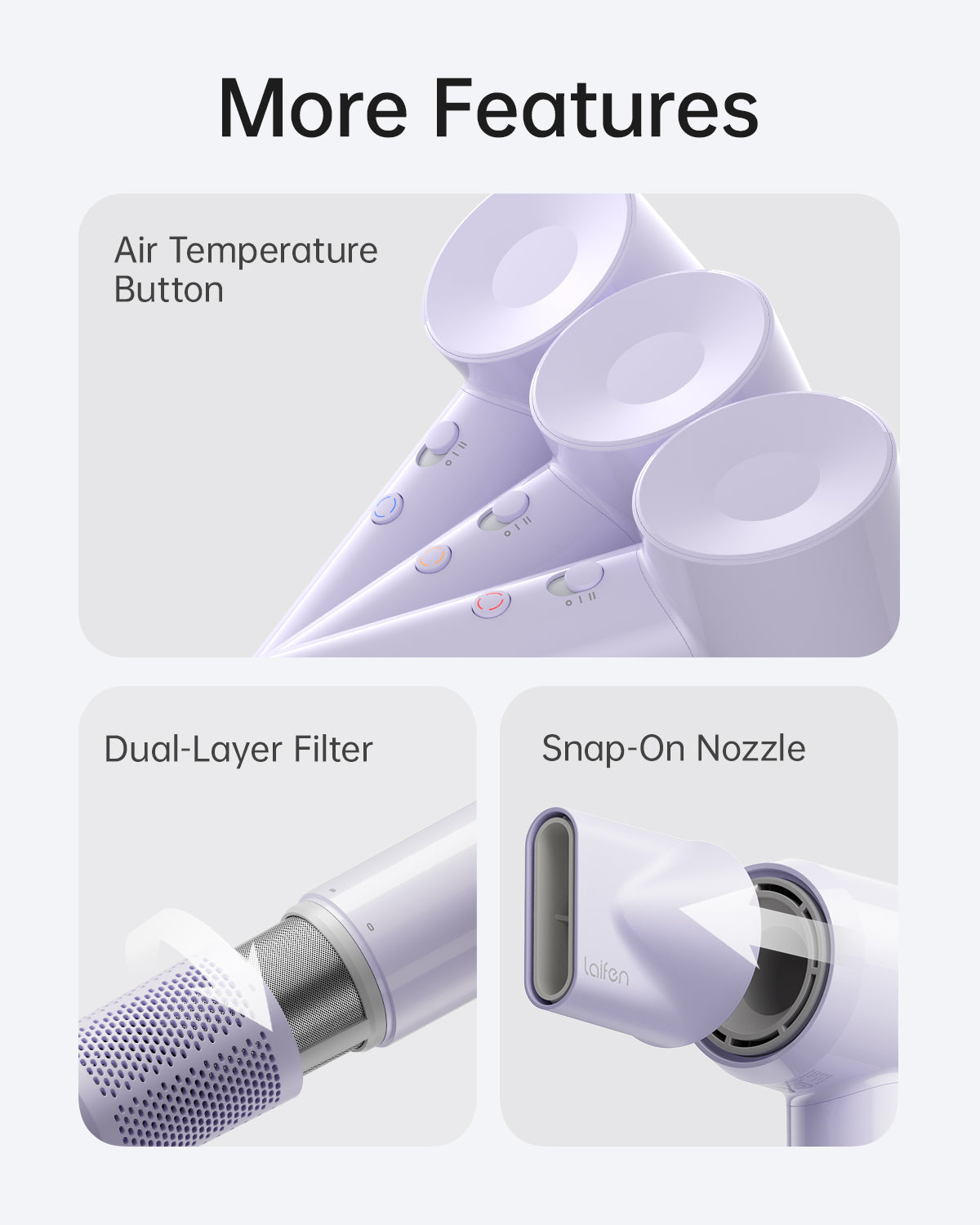 Laifen SE Lite Krachtige Haardroger: Supersnel, Stil, Lichtgewicht voor Glanzend Haar